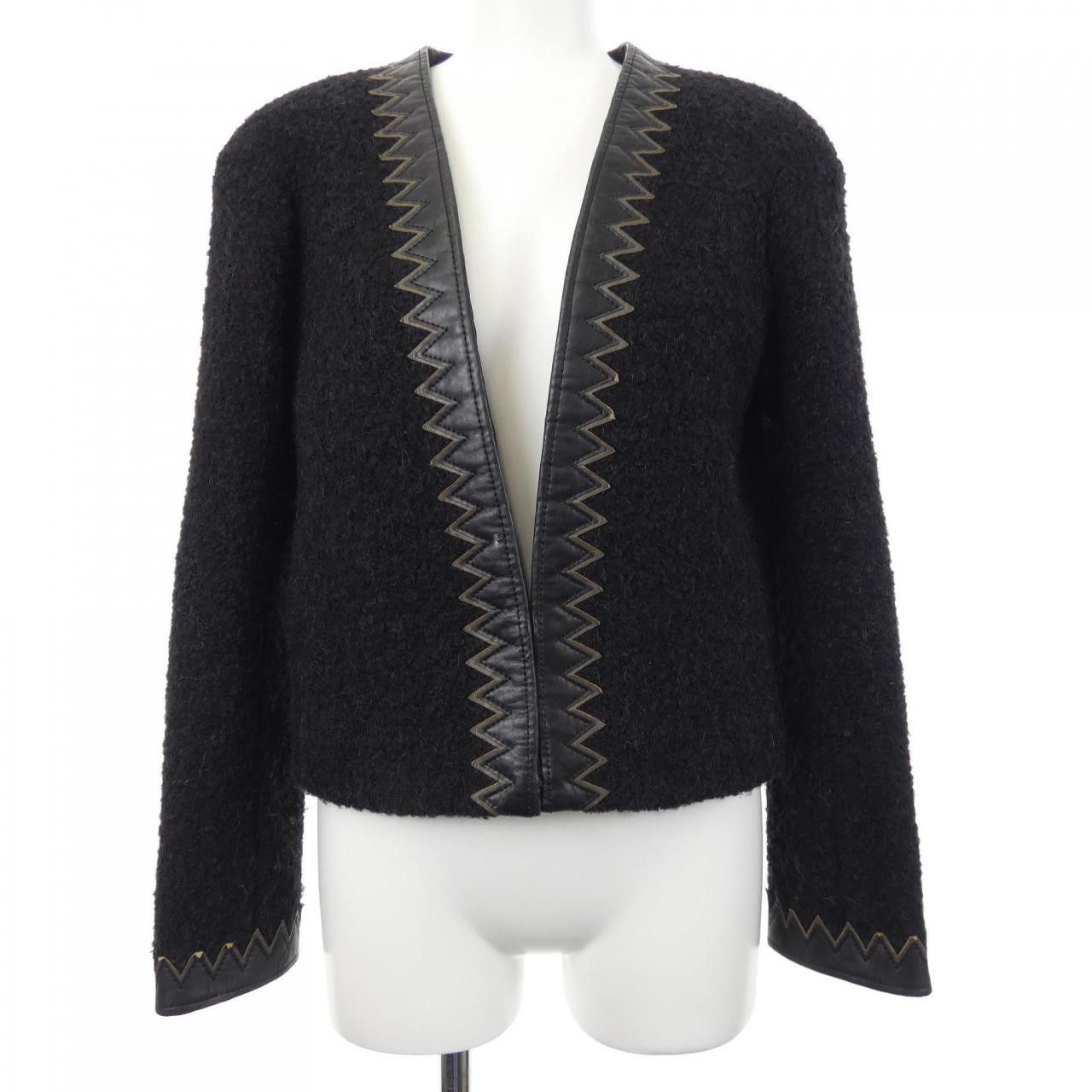 Chanel Chanel Chanel Collarless Jacket Textile Outerwear P51899V36958 15A DUTY FREE for USA Size ONE SIZE - 1 Thumbnail