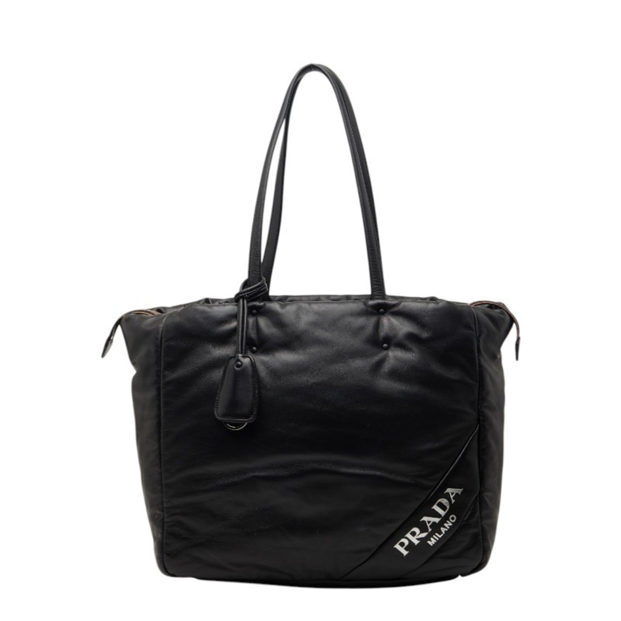 Prada Prada Tote Bag Shoulder Black Leather Women's PRADA Size ONE SIZE - 1 Thumbnail