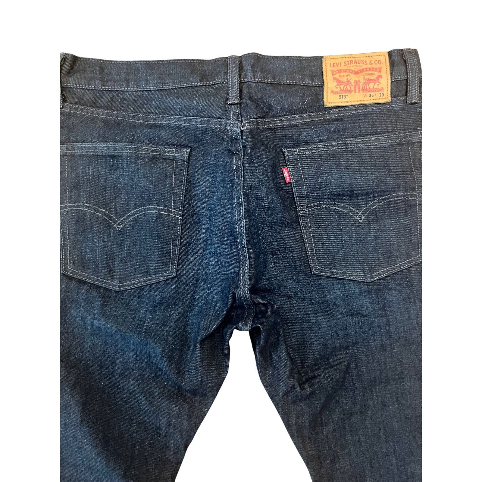 Levi's Levi's 513 Slim Straight Jeans 36x30 Dark Wash New Size US 36 / EU 52 - 5 Thumbnail