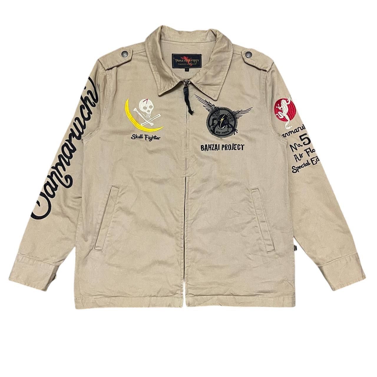 Japanese Brand Vintage 00’s Sanmaruichi Embroidered Zipper Jacket Size US L / EU 52-54 / 3 - 4 Thumbnail