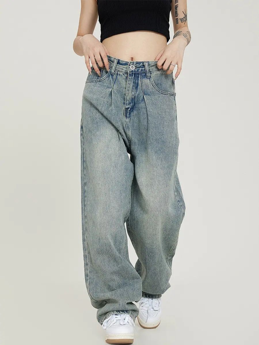 Japanese Brand × Jean Retro loose high street wide leg jeans Size US 32 / EU 48 - 2 Thumbnail