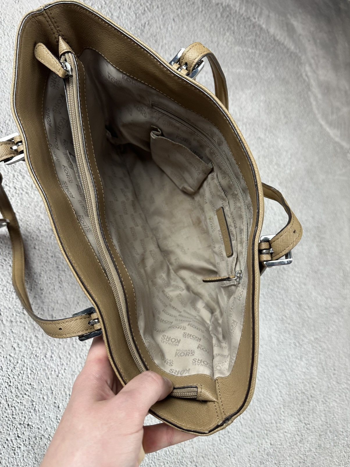 Michael Kors Michael Kors Woman’s Shoulder Bag Tote Beige Old Money Size ONE SIZE - 9 Thumbnail