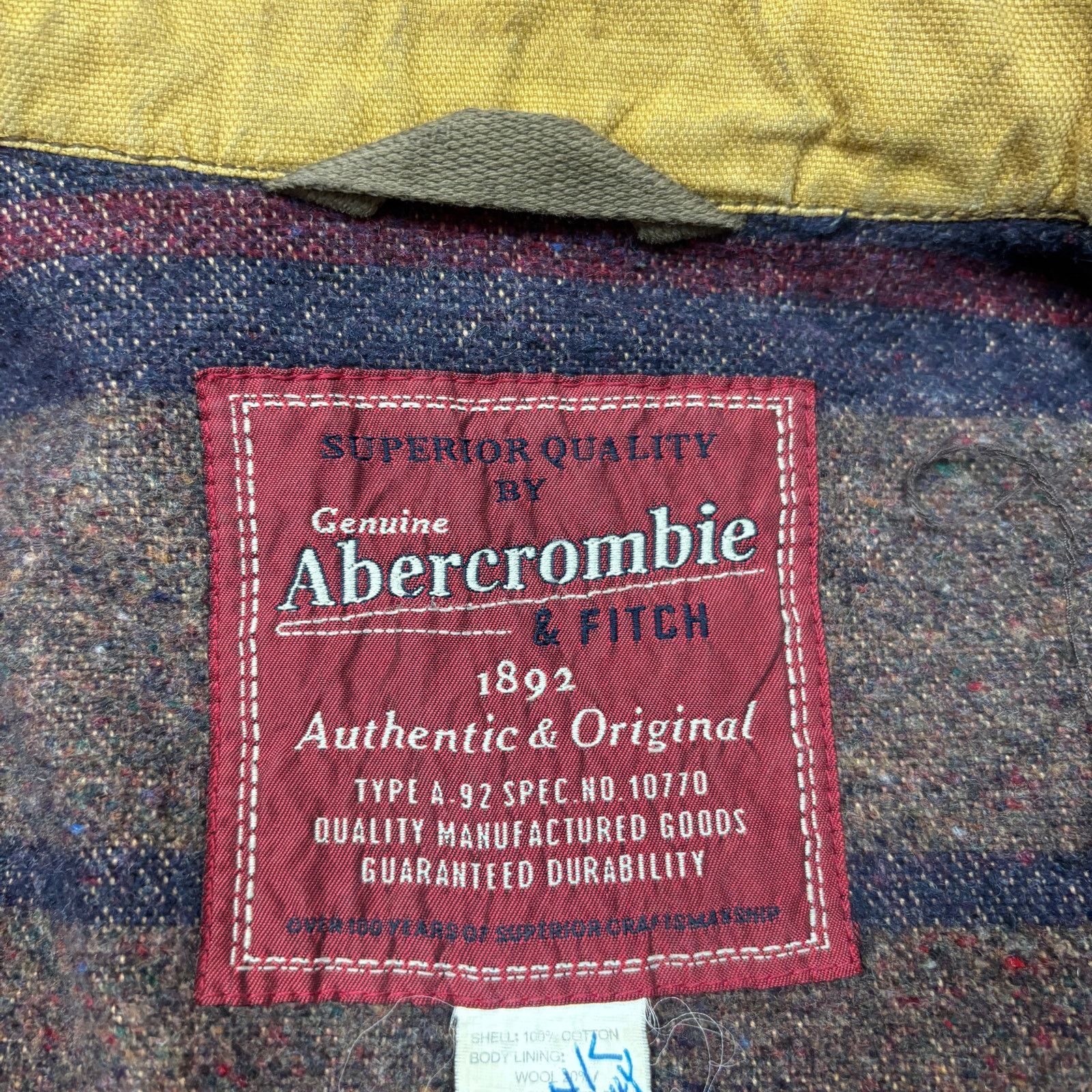 Abercrombie & Fitch × Vintage VTG Abercrombie & Fitch Blanket Lined Canvas Jacket Medium Size US M / EU 48-50 / 2 - 5 Thumbnail