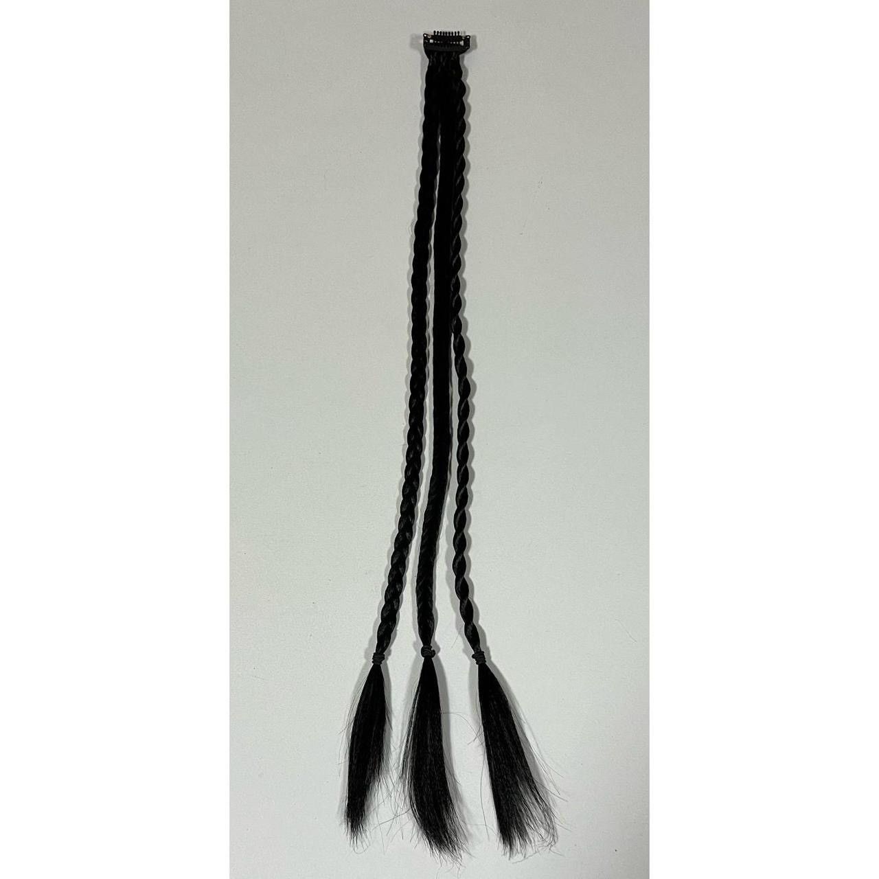 Japanese Brand × Vintage Black 3-Pc Clip-In Hair Braids Hairpiece Fashion Accessory 🖤 Size ONE SIZE - 1 Thumbnail