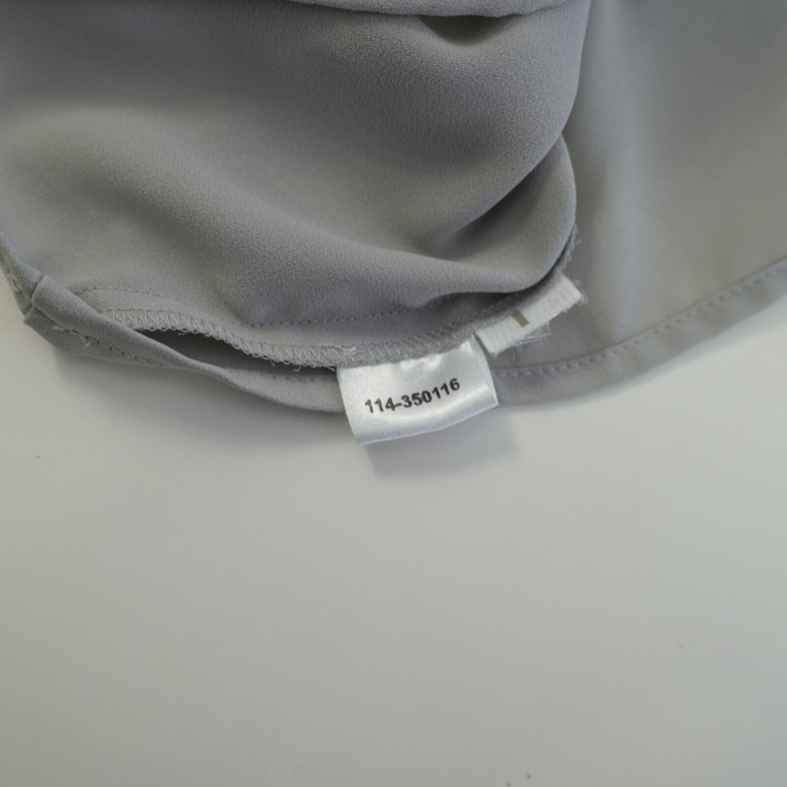 Ann Taylor Ann Taylor Loft Medium Gray Ruffles Blouse Top Scoop Neck Sl Size M / US 6-8 / IT 42-44 - 6 Thumbnail