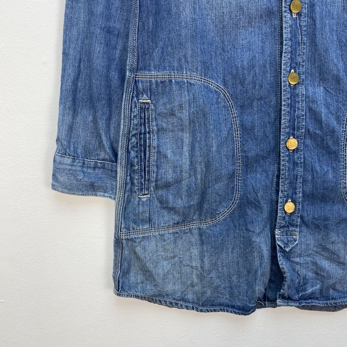 Lee 💥Vintage Lee Denim Shirt Dress Multi Pocket Size M / US 6-8 / IT 42-44 - 4 Thumbnail