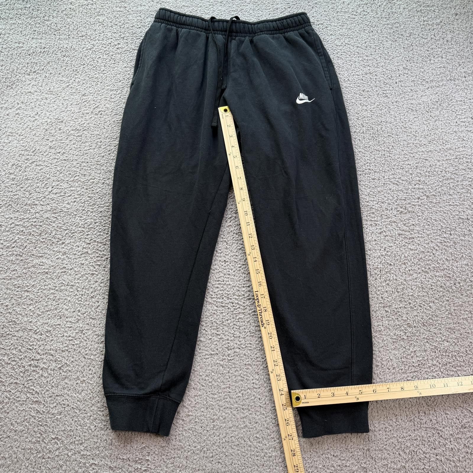 Nike Nike Mens L Jogger Sweatpants Black Fleece Embroidered Logo Size US 34 / EU 50 - 4 Thumbnail