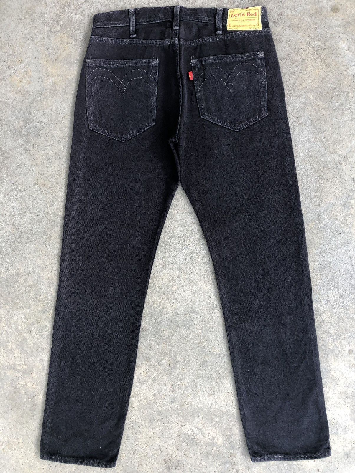 Levi's Levis Red 502 Single R White Stitch Distressed Jeans Size US 32 / EU 48 - 1 Thumbnail