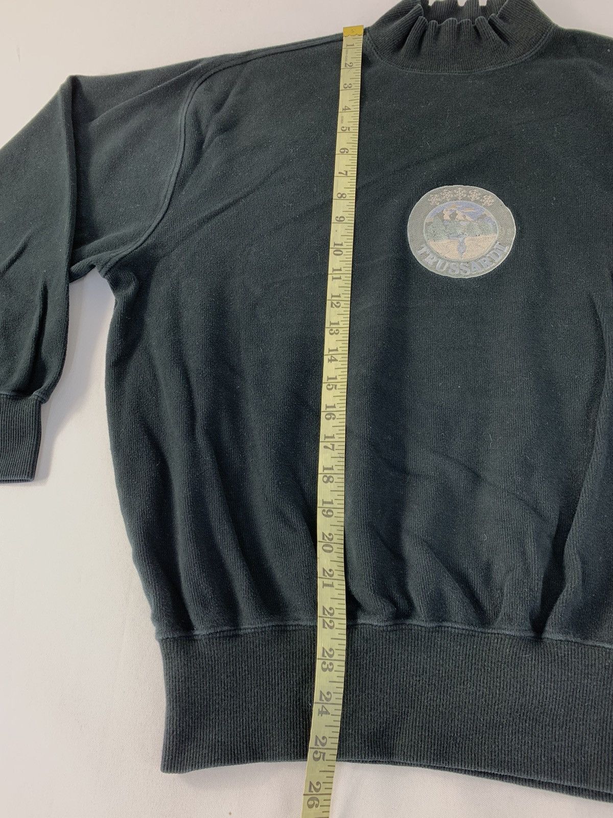 Vintage 90s Trussardi Turtle Neck Sweatshirt Embroidery Logo Size US L / EU 52-54 / 3 - 7 Thumbnail
