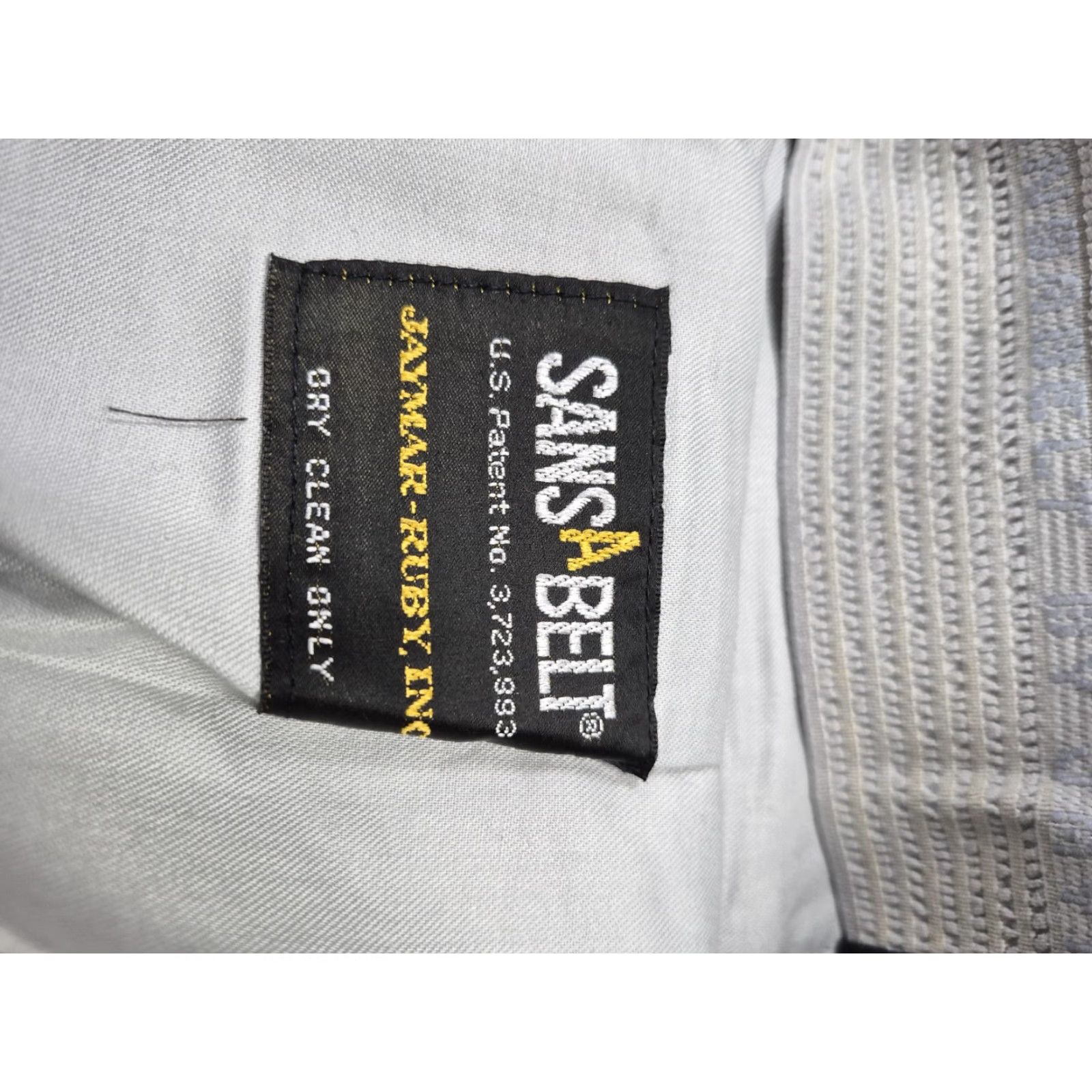 Vintage VTG Sansabelt Mens Blue Wool Dress Pants 38x36 Flat Front Unhemmed NWT USA Dress Pants Mens 38 RegularBlue VTG Size US 38 / EU 54 - 3 Thumbnail
