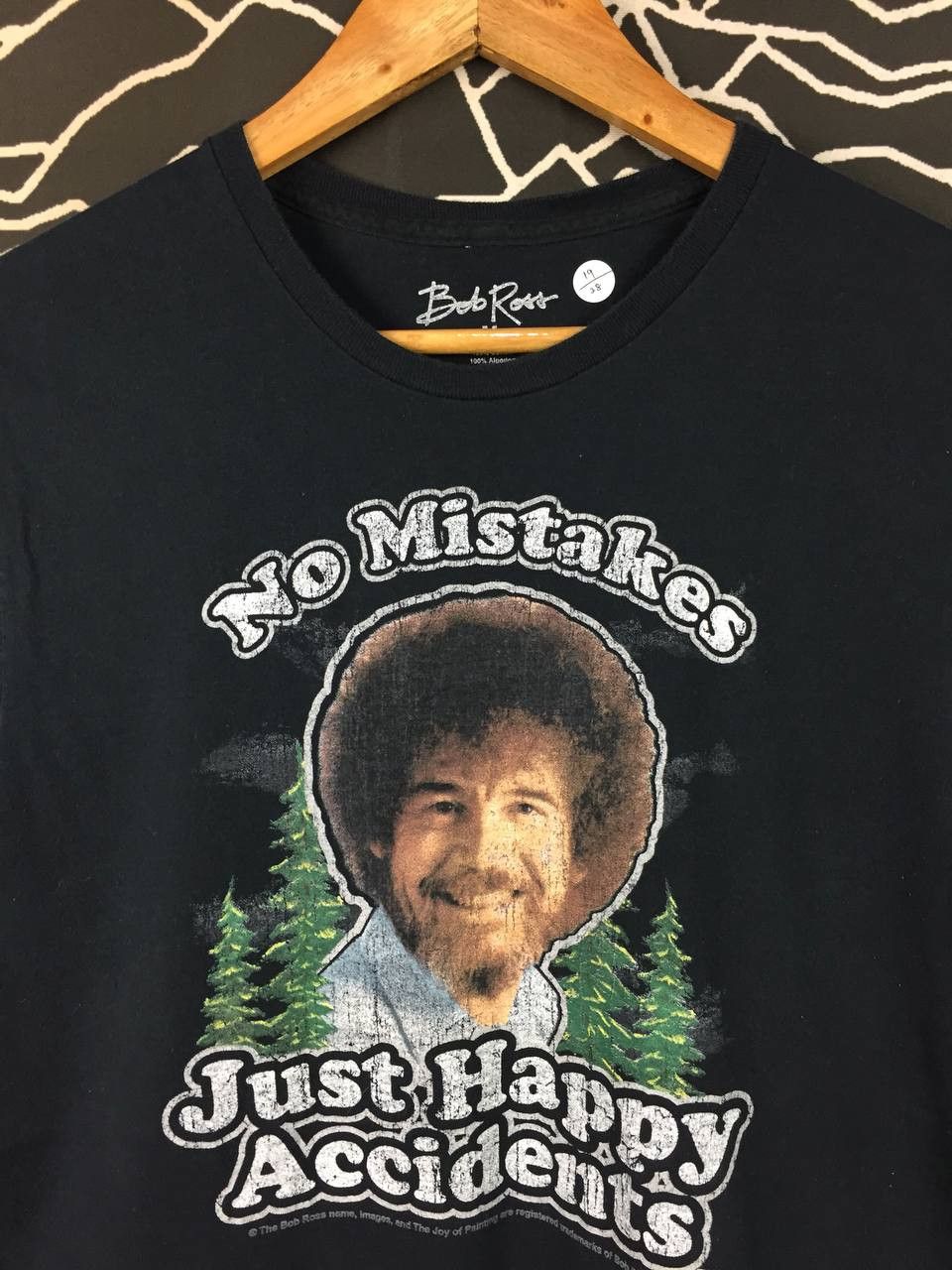 Vintage Bob Ross "No Mistakes,Just Happy Accidents" Graphic Tee Size US M / EU 48-50 / 2 - 3 Thumbnail