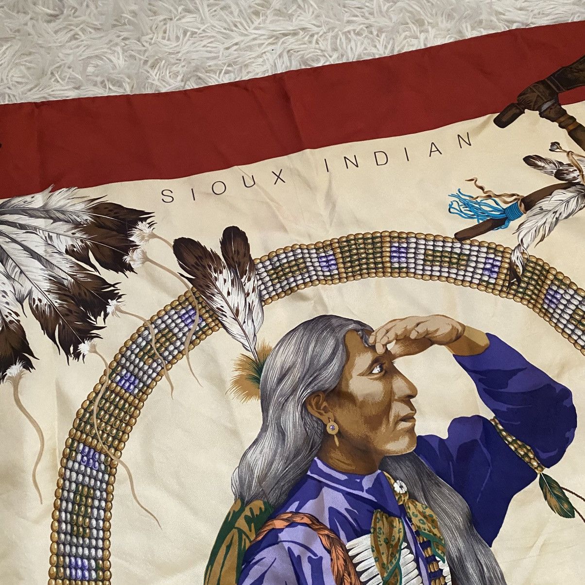 Ralph Lauren × Vintage Vintage Ralph Lauren Handchief Neckchief Bandana Sioux India Size ONE SIZE - 3 Thumbnail