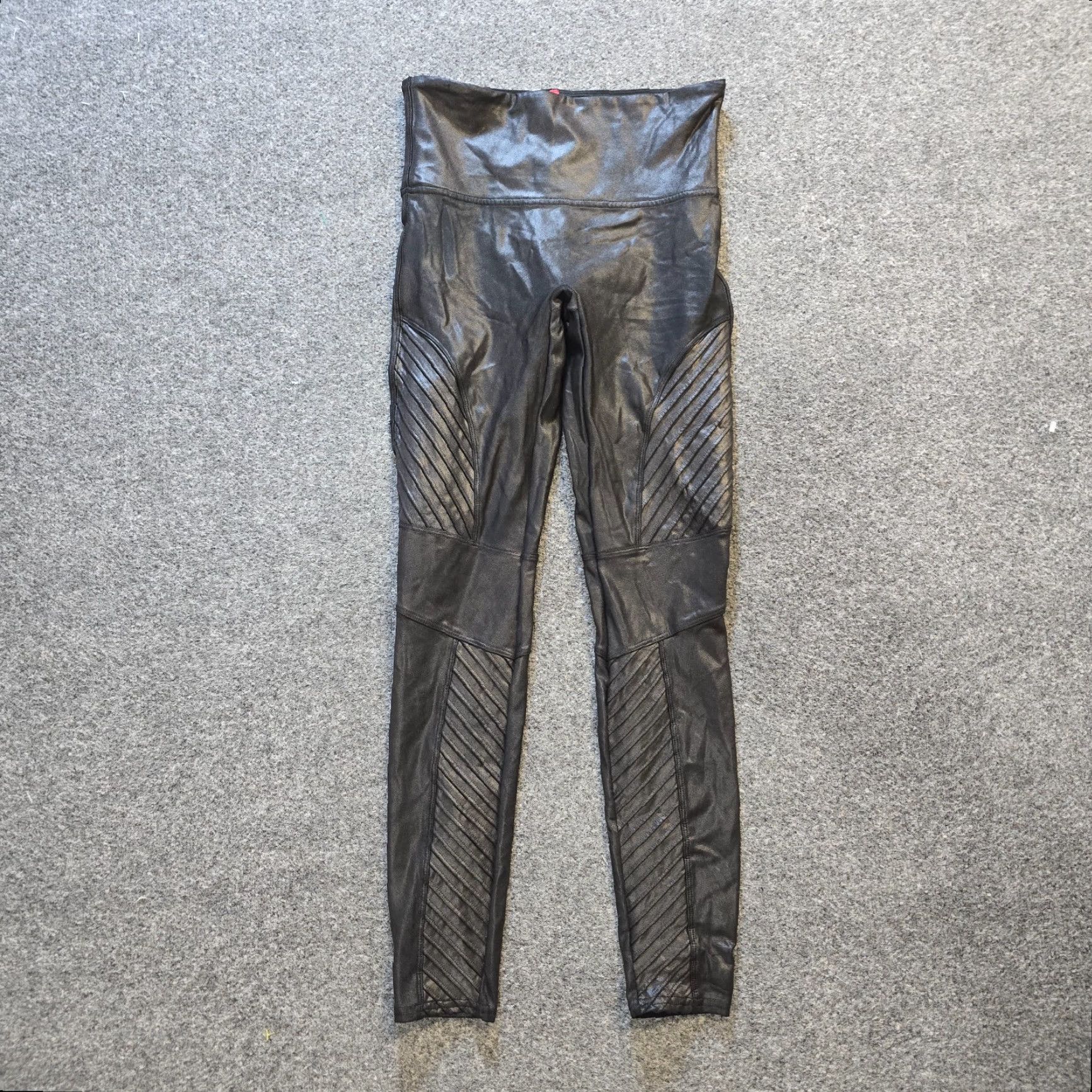 Spanx Spanx Pants Womens Medium Black Moto Vegan Leather Stretch Casual Capsule Basic Size 32" / US 10 / IT 46 - 2 Thumbnail