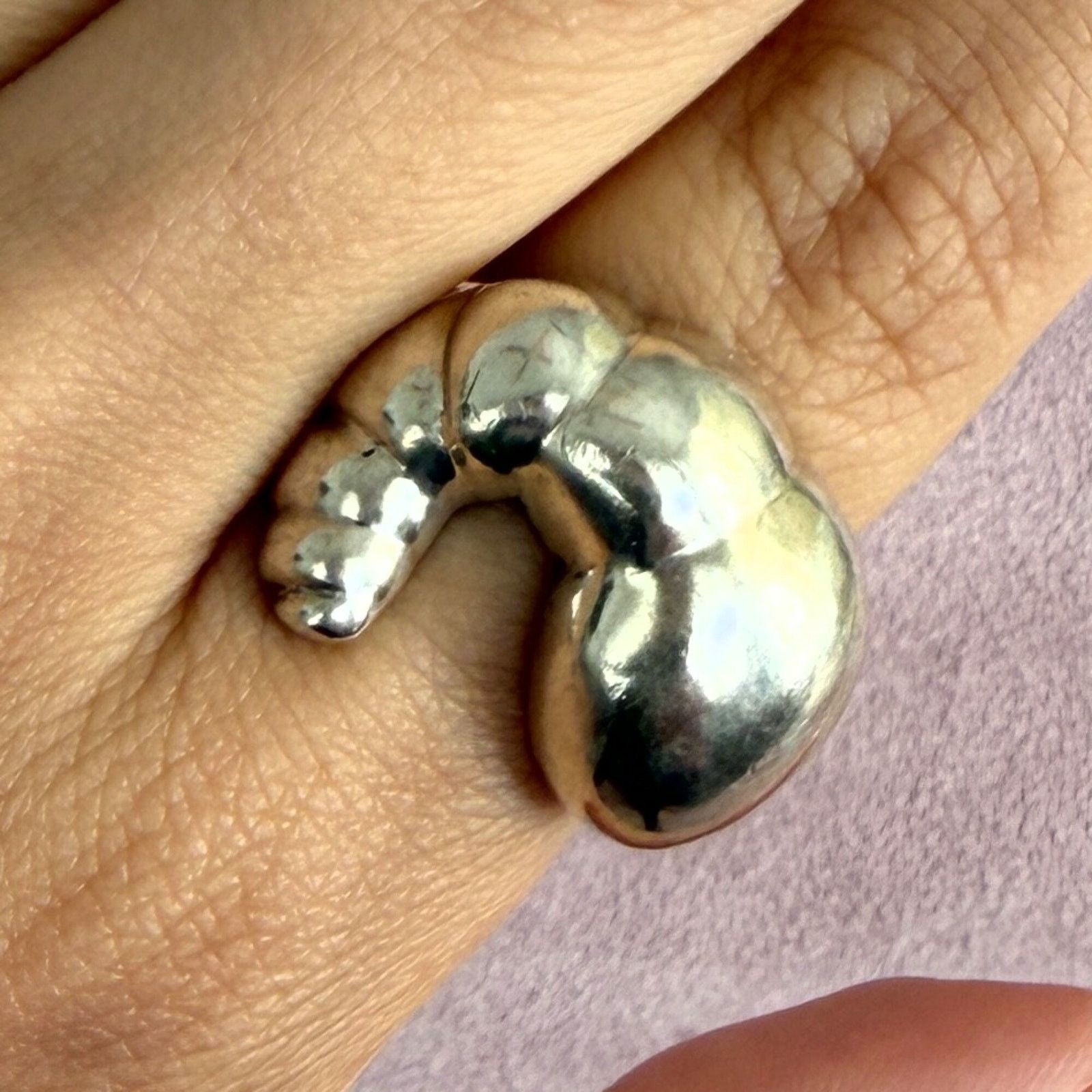 Mexicana mexico sterling silver vintage chunky croissant ring size 7 Size ONE SIZE - 1 Thumbnail