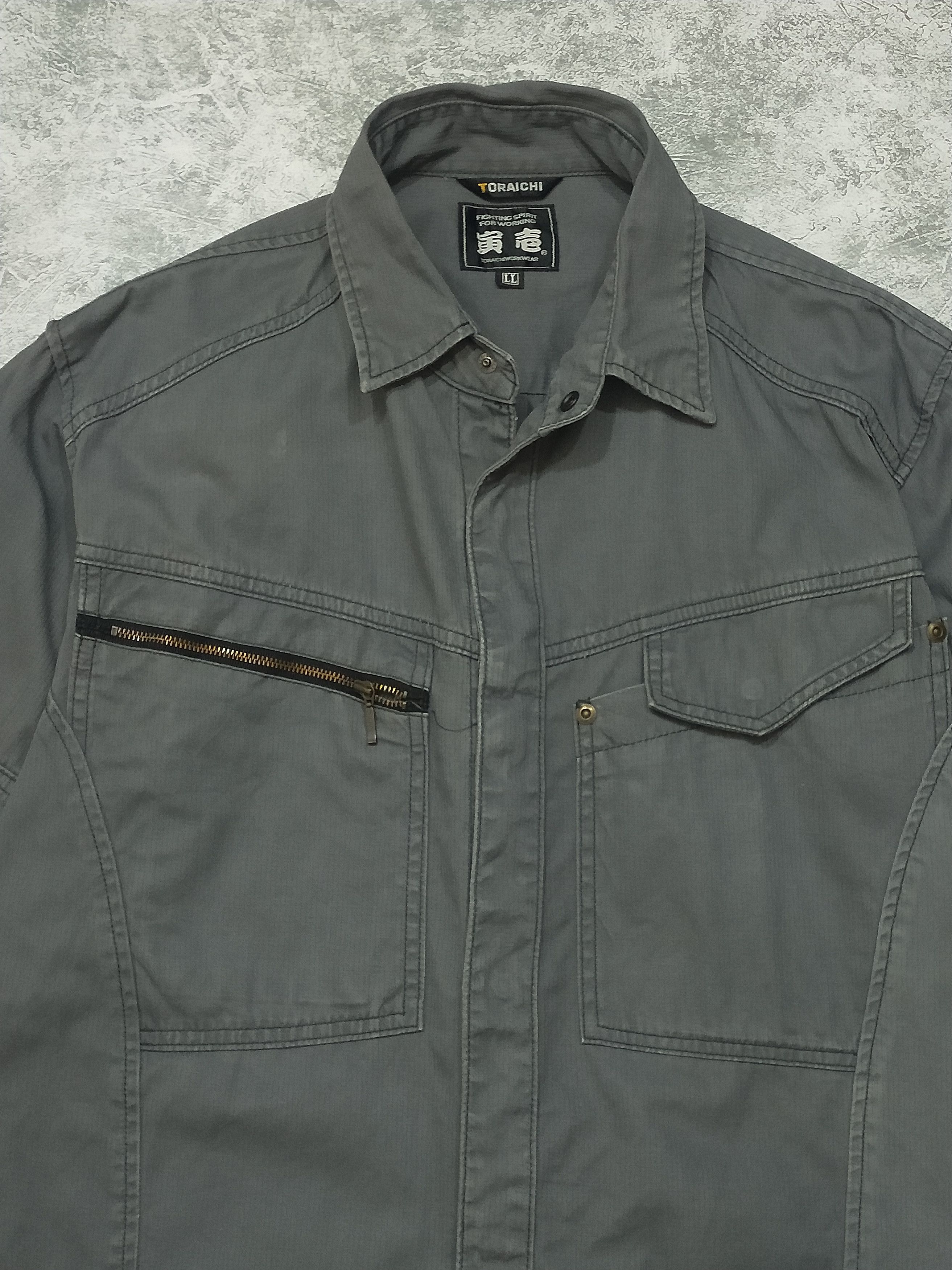 Japanese Brand Japanese Toraichi Work Shirt Snap Button Size US L / EU 52-54 / 3 - 2 Thumbnail