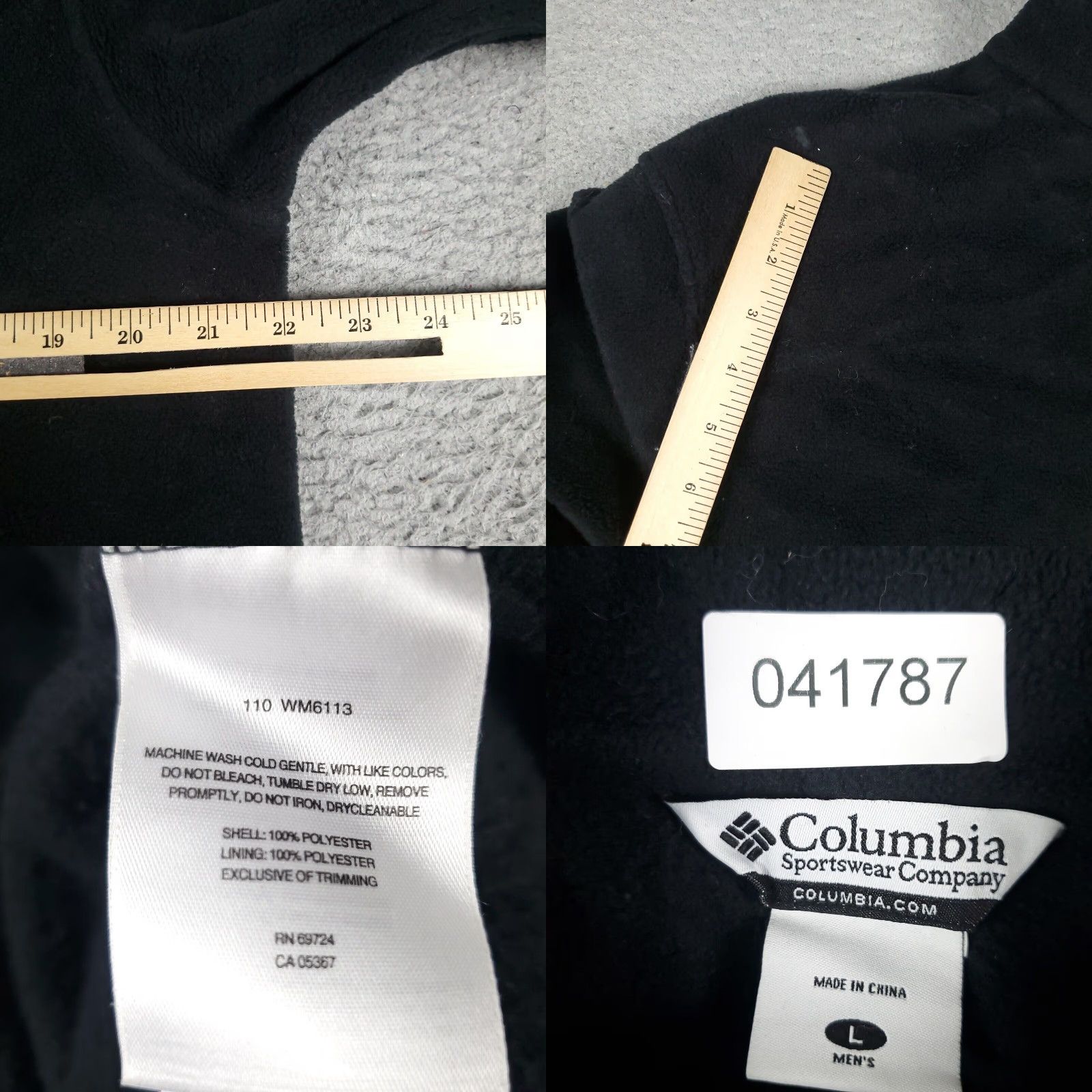 Vintage Columbia Sweater Shirt Men Large Black Full Zip Fleece Pockets Logo Vintage No Size US L / EU 52-54 / 3 - 8 Thumbnail