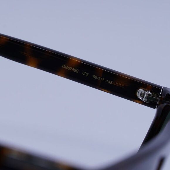 Gucci Gucci GG0748S 003 Sunglasses Havana Square Frame, Green Size ONE SIZE - 7 Thumbnail