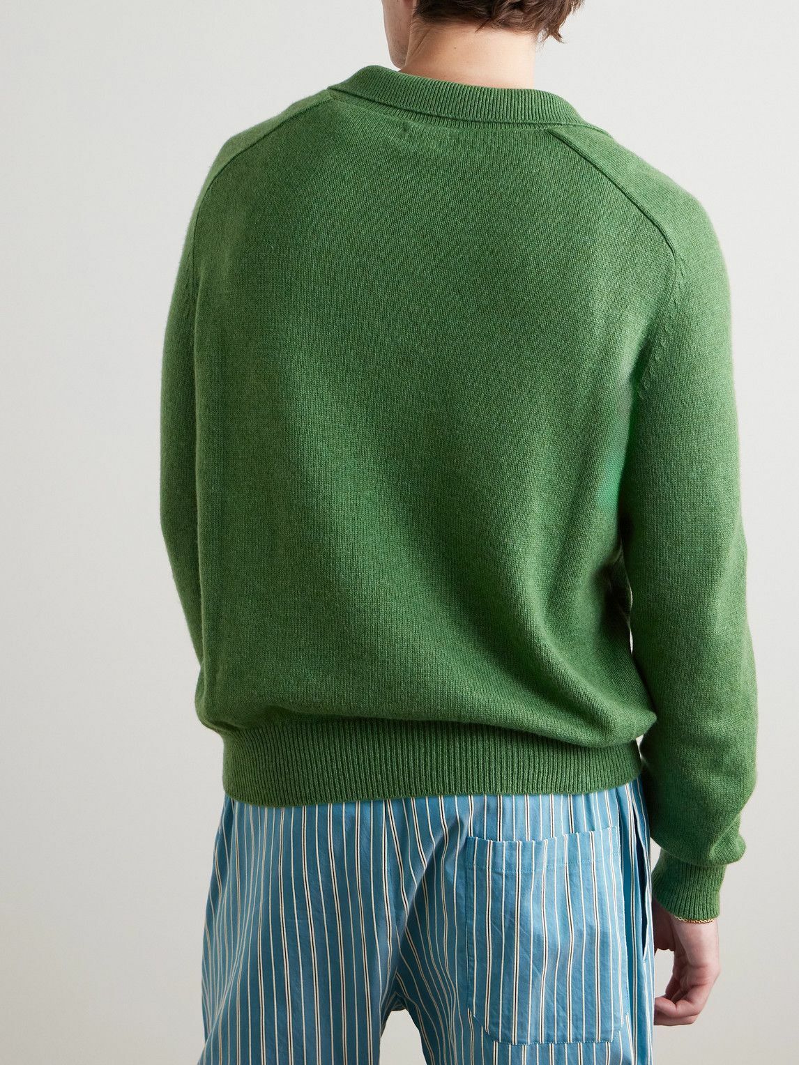 Bode 920USD Cashmere Polo Shirt Sweater Size US L / EU 52-54 / 3 - 2 Thumbnail