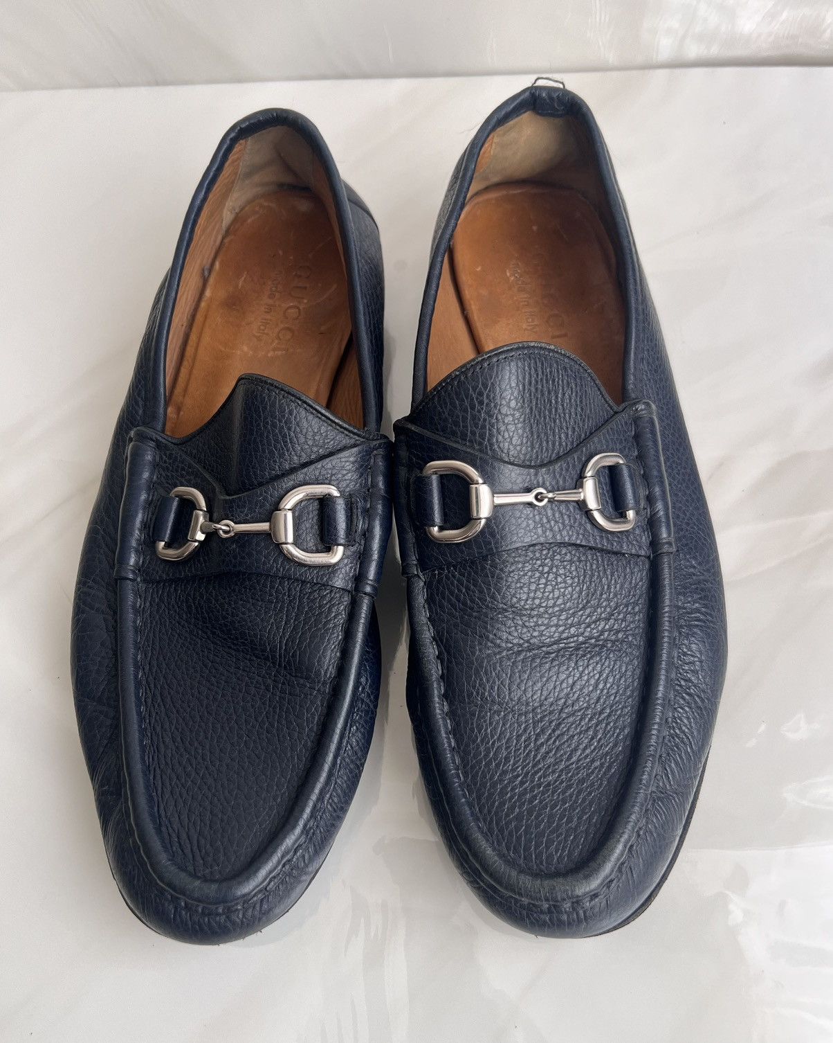Gucci Gucci Men’s Horsebit Blue leather loafer Size US 8.5 / EU 41-42 - 12 Thumbnail