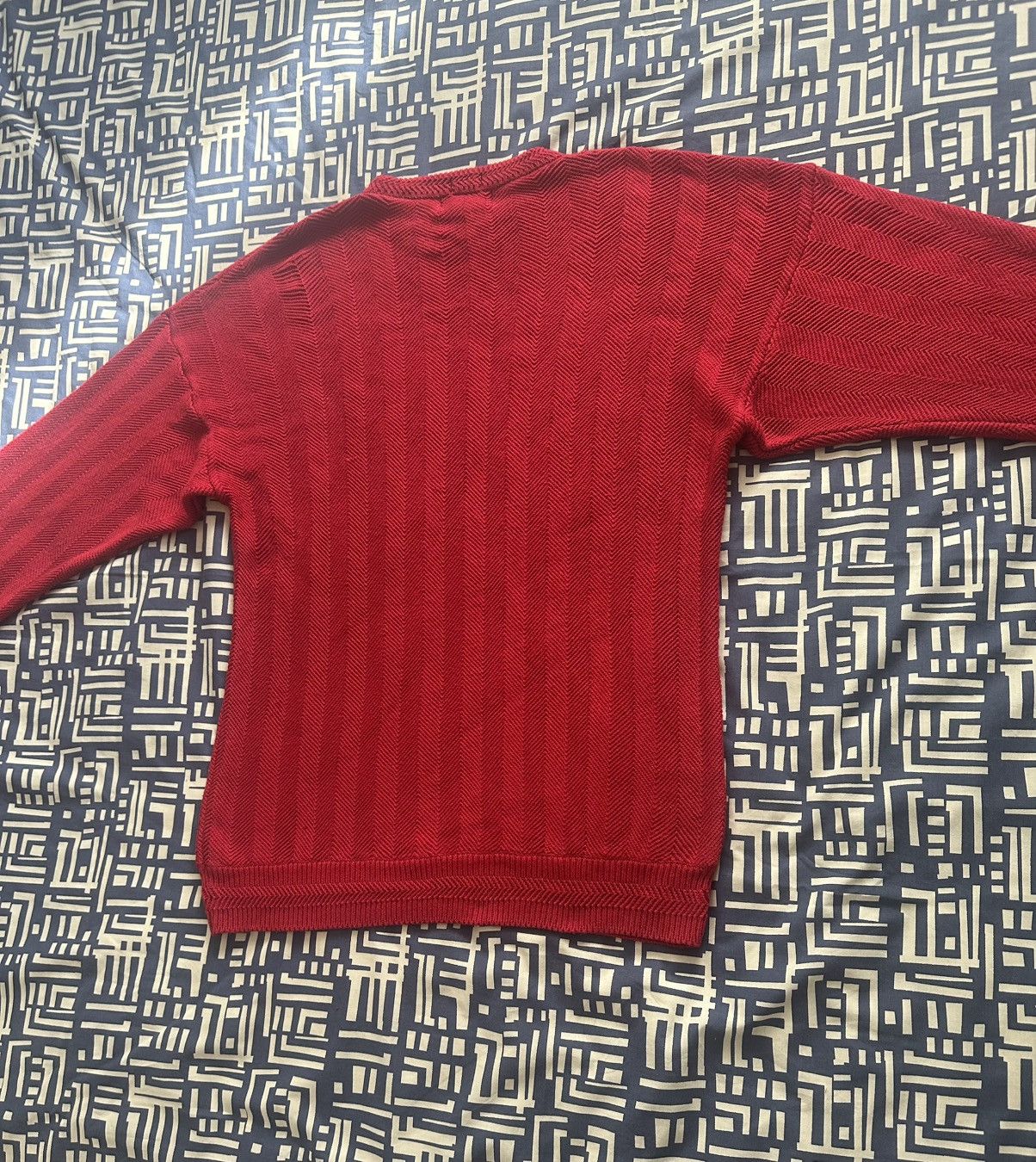 Chaps Ralph Lauren Vintage Chaps Ralph Lauren Sweater Red Knit Hand Framed 90s Size US XL / EU 56 / 4 - 4 Thumbnail