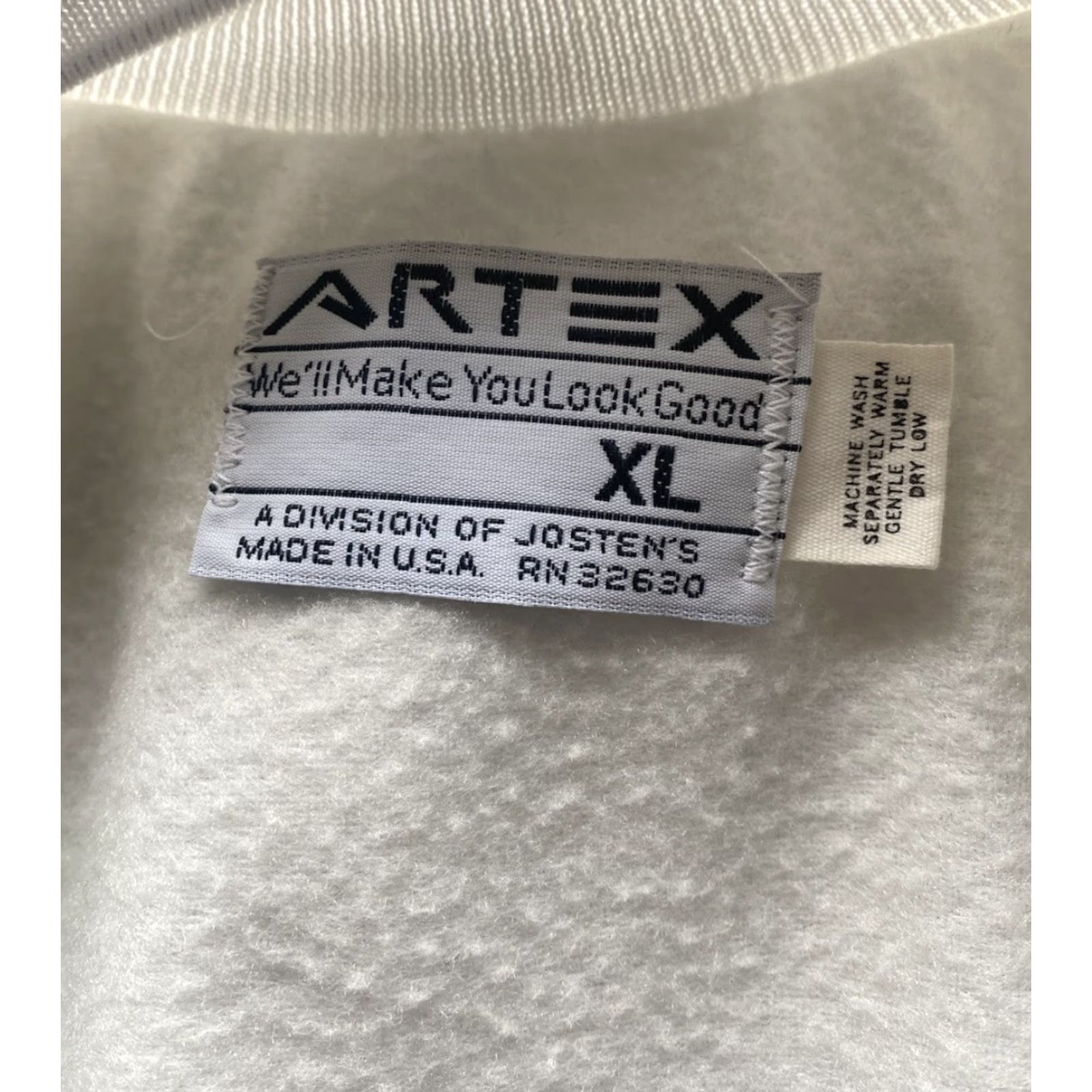Vintage VINTAGE Artex Jacket Men’s XL US Air Force Wurtsmith AFB White Blue Flaws Wear Size US XL / EU 56 / 4 - 4 Thumbnail
