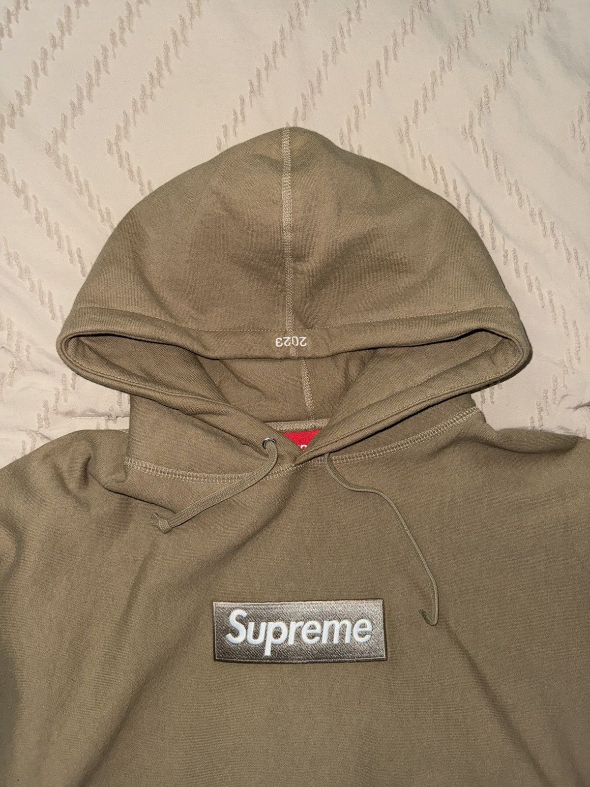 Supreme Supreme Box Logo Hooded DARK SAND Sweatshirt (FW23) Size US M / EU 48-50 / 2 - 3 Thumbnail