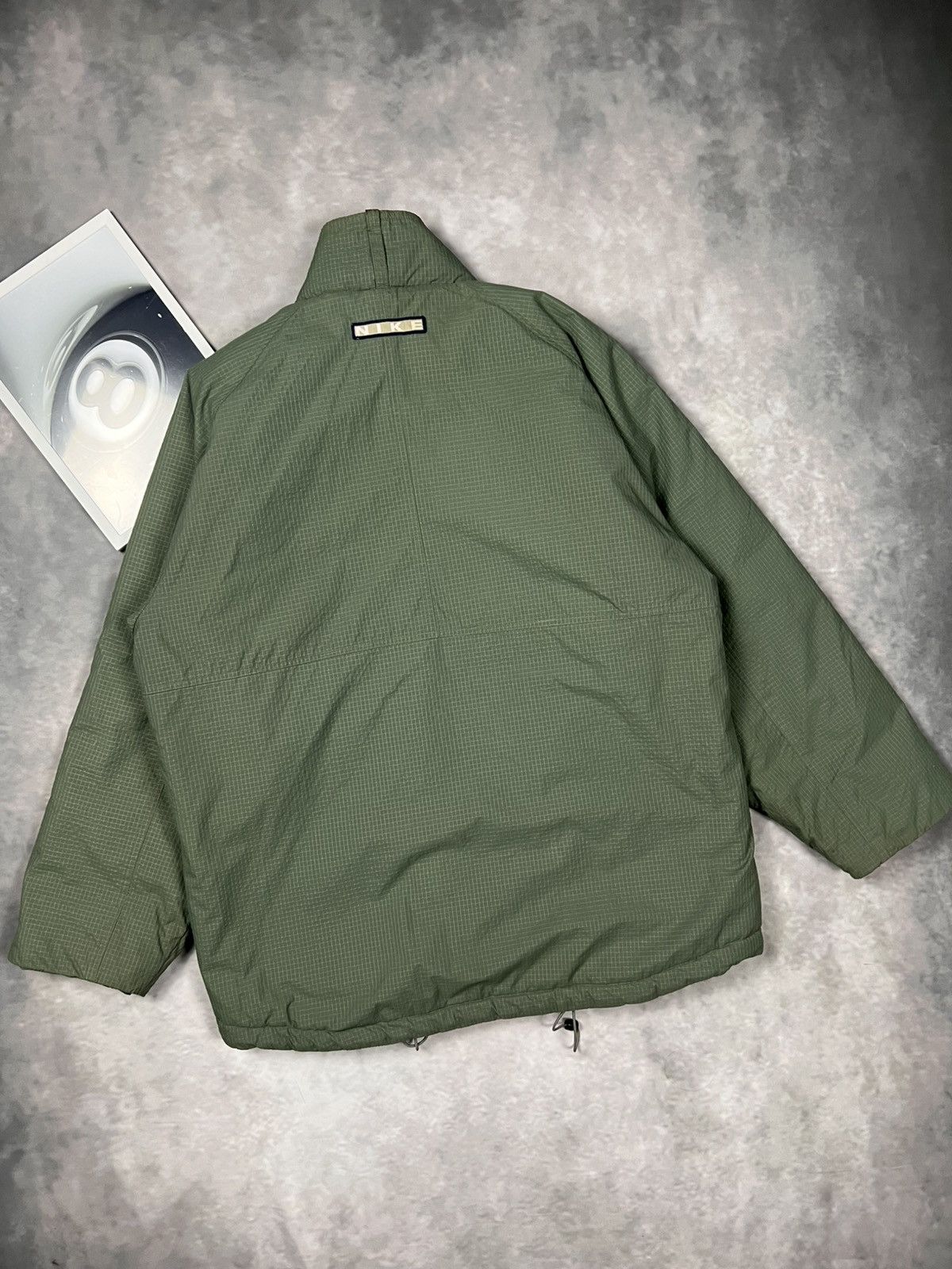 Nike Vintage Nike 00s Ripstop Puffer Jacket Green Mini Swoosh XL Size US XL / EU 56 / 4 - 4 Thumbnail