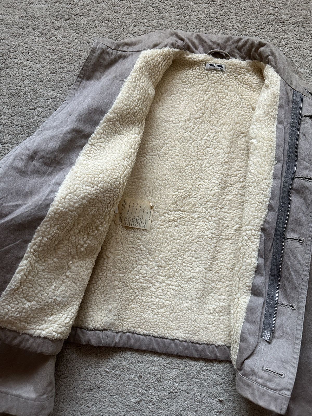 Miu Miu FW1999 Miu Miu N-1 Deck Jacket with Sherpa Lining Size XS / US 0-2 / IT 36-38 - 9 Thumbnail