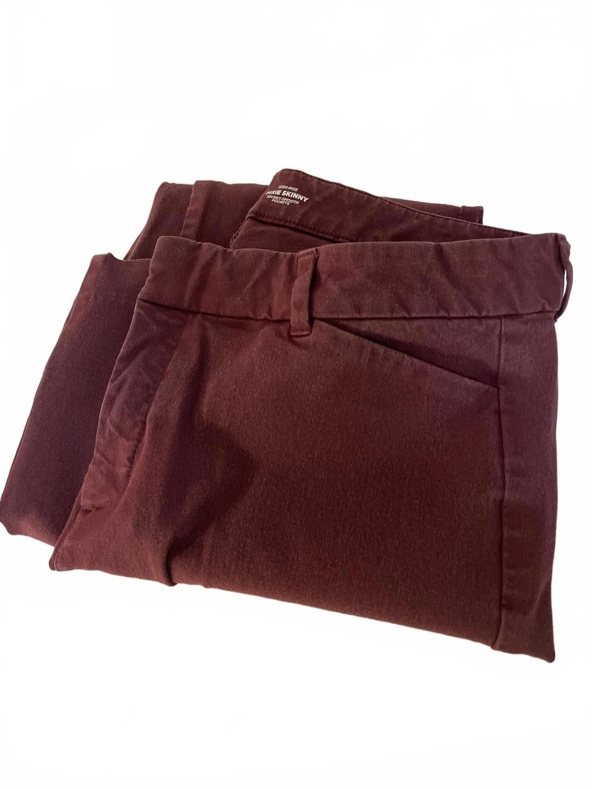 Old Navy Old Navy Dress Pants Women's 14 Burgundy Maroon High Rise Size 36" / US 14 / IT 50 - 9 Thumbnail