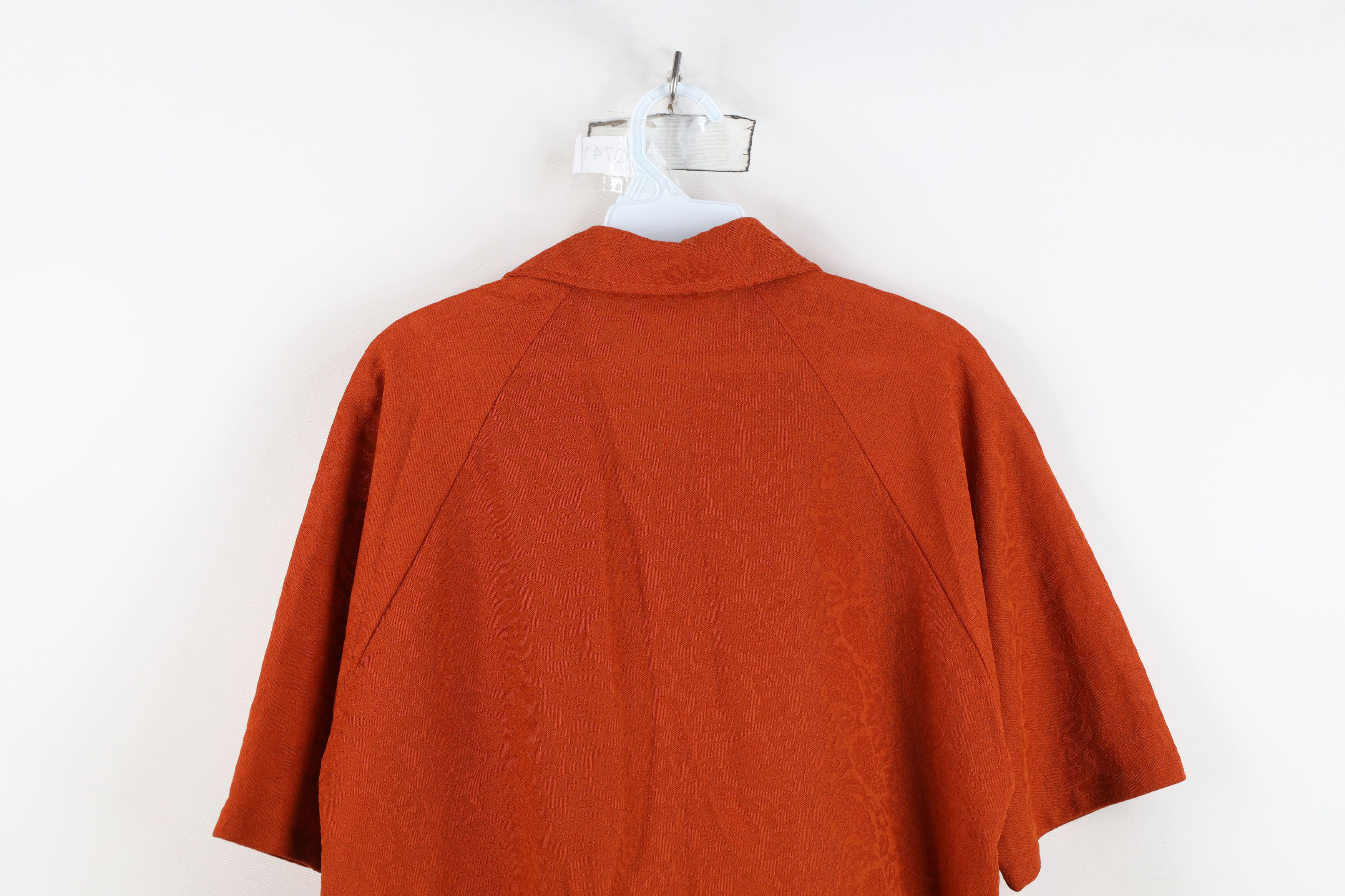 Vintage Vintage 60s 70s Streetwear Knit Collared Polo Orange USA Size US L / EU 52-54 / 3 - 10 Thumbnail