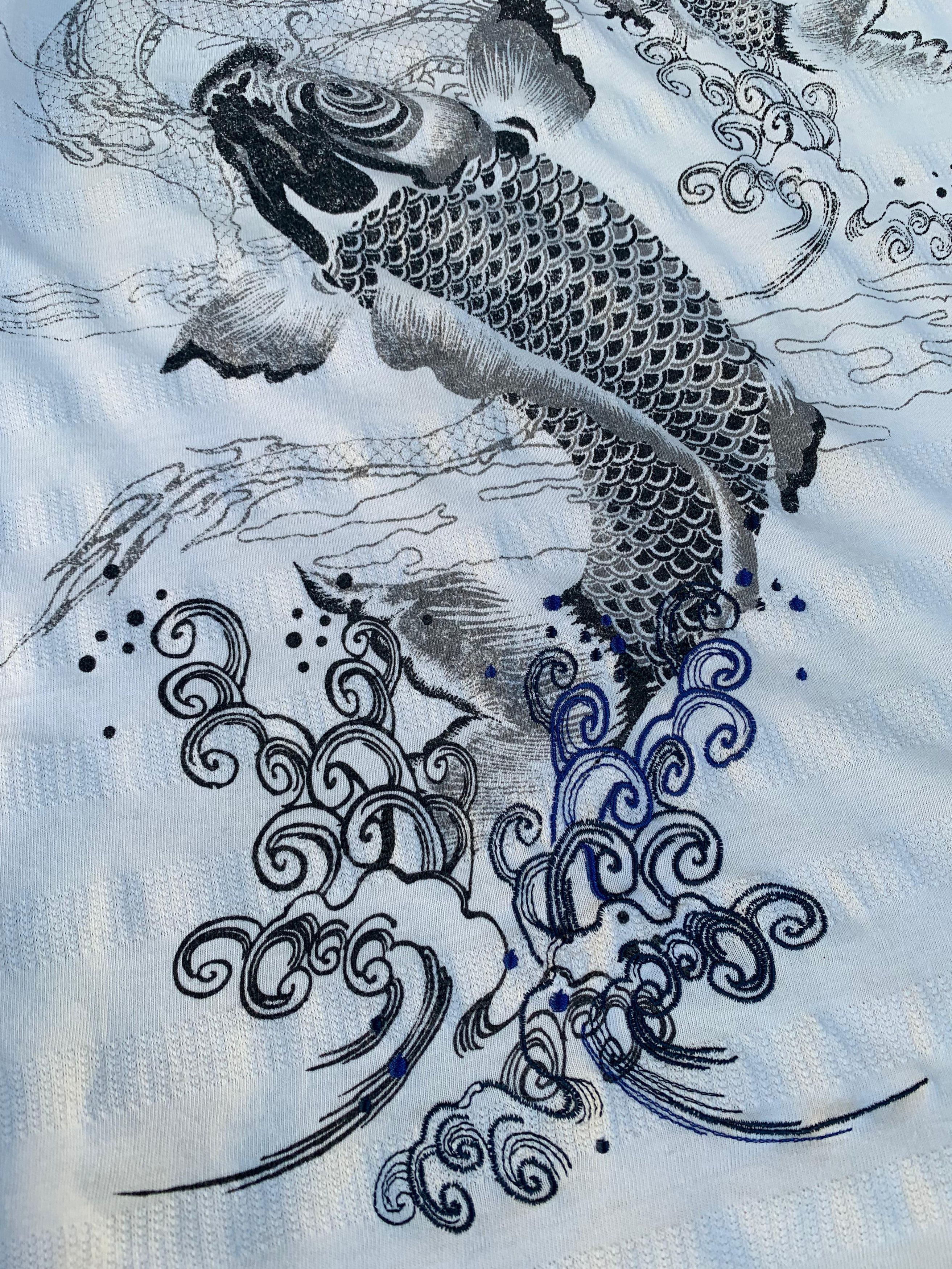 Japanese Brand Koi Fish Sukajan Long Sleeve T shirt Size US L / EU 52-54 / 3 - 8 Thumbnail