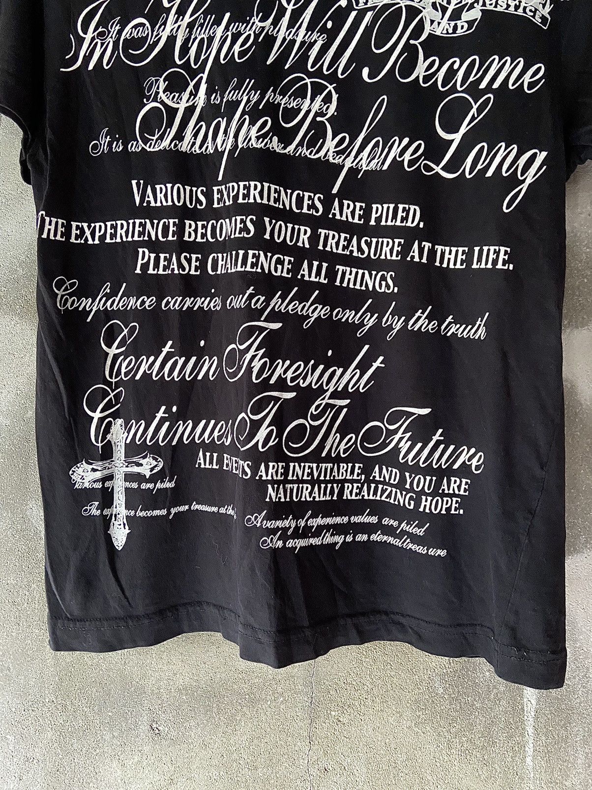 20471120 DESIRE THAT IN HOPE WILL BECOME SHAPE BEFORE LONG TEE Size US M / EU 48-50 / 2 - 5 Thumbnail