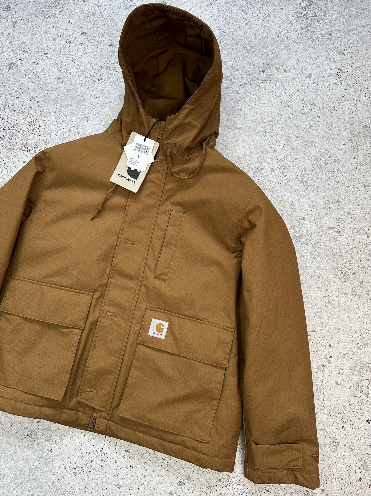 Carhartt × Carhartt Wip NEW! Carhartt WIP Valley Hooded Jacket Winter Men Brown L Size US L / EU 52-54 / 3 - 2 Thumbnail