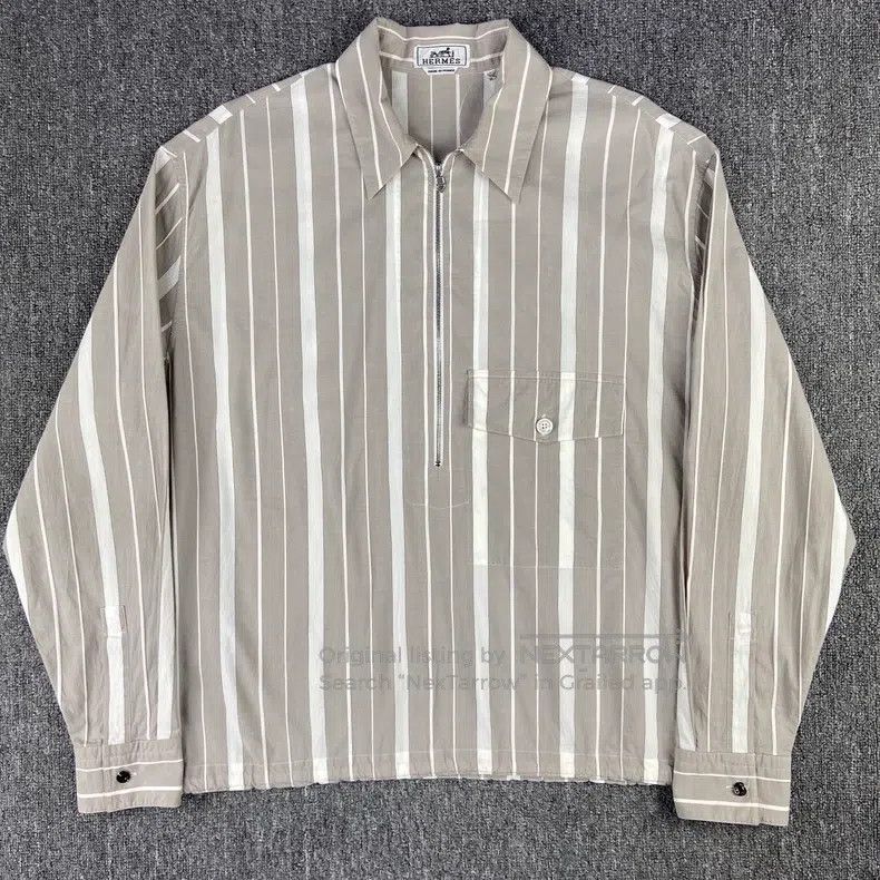 Hermes Hermes size 39 Men's Striped Zipper Jacket Size US M / EU 48-50 / 2 - 1 Thumbnail