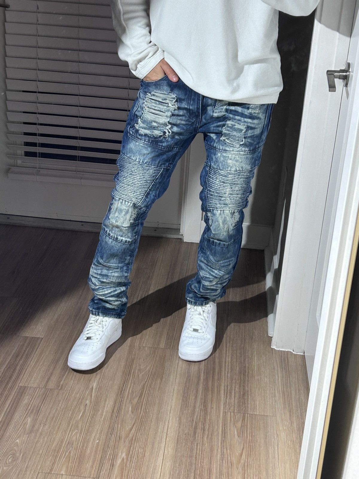 Affliction × Japanese Brand × Vintage Crazy Y2K 1738 Dynasty Affliction style crosses grunge jeans Size US 34 / EU 50 - 15 Thumbnail