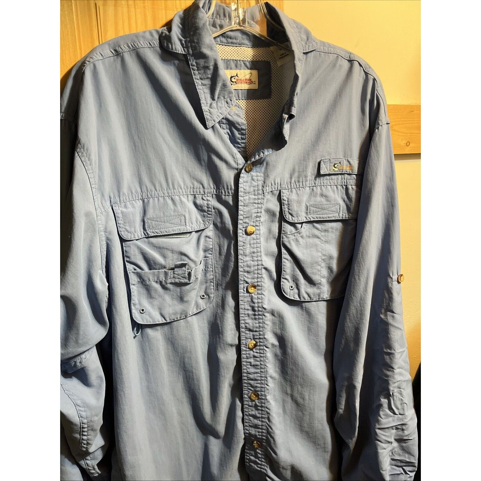 Other World Wide Sportsman Shirt Men’s LT Blue LS Vented Fishing Size US L / EU 52-54 / 3 - 5 Thumbnail