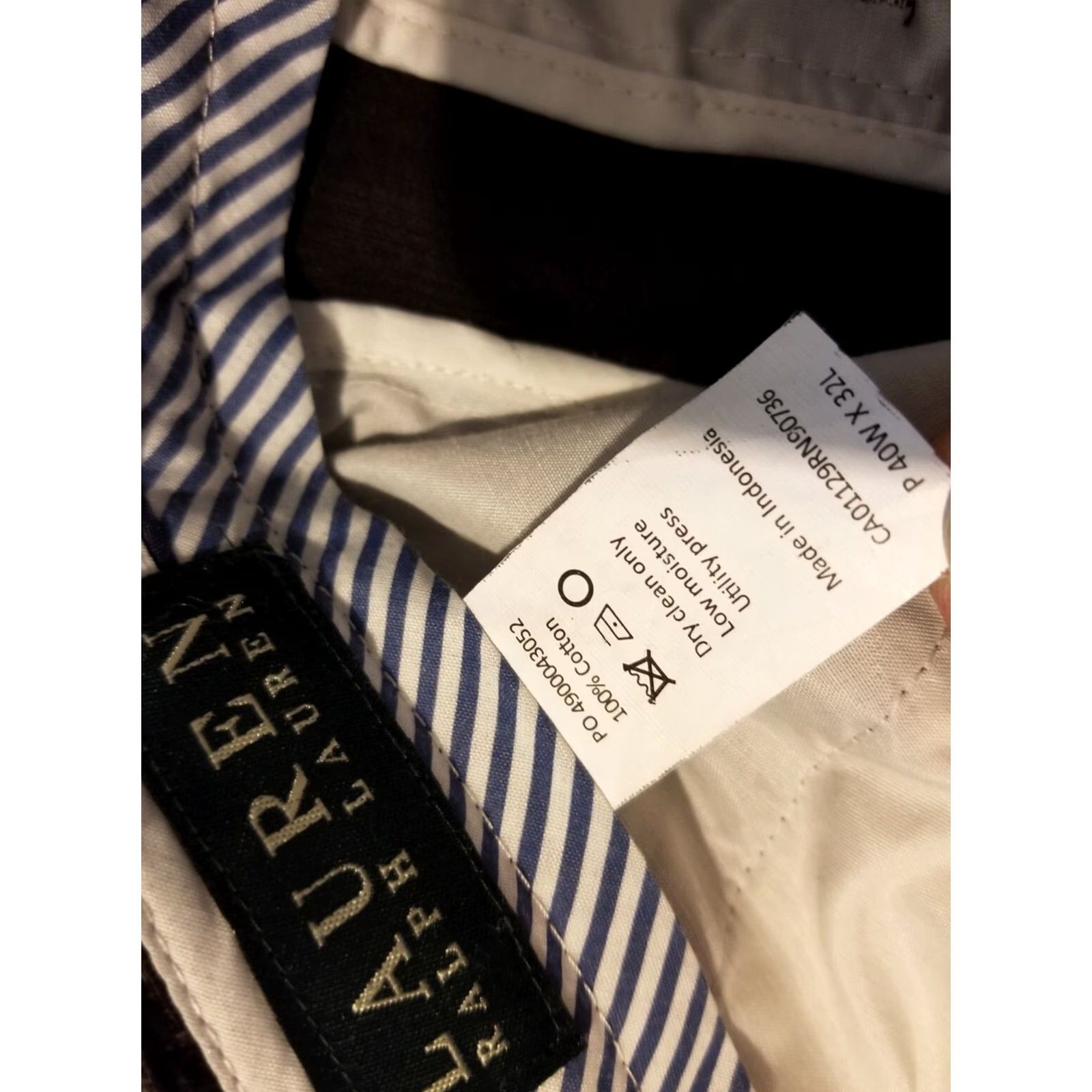 Polo Ralph Lauren Mens Polo Ralph Lauren Pants Corduroy 40x32 Brown Cotton Dress Slacks Chino Rapha Polo Lauren Mens Brown Corduroy Pants 40x32 Size US L / EU 52-54 / 3 - 5 Thumbnail