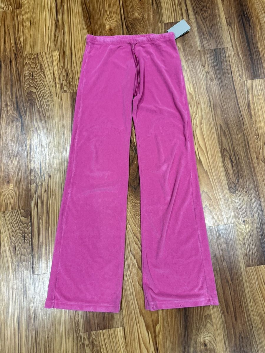 Balenciaga Balenciaga Dark Pink Velour Flared Jogger Trouser Medium NWT Size US 32 / EU 48 - 3 Thumbnail