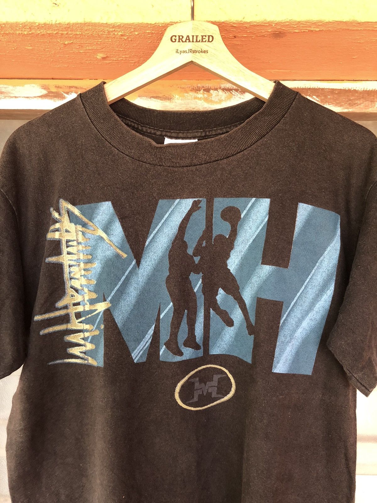 NBA Vintage 90’s Michael Hemings The Landing NBA Shirt Tee Size US M / EU 48-50 / 2 - 2 Thumbnail