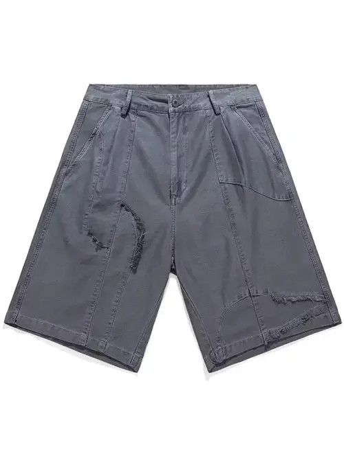 Jean 21SS Tokyo Union Grey Blue Distressed Shorts Size US 32 / EU 48 - 3 Thumbnail