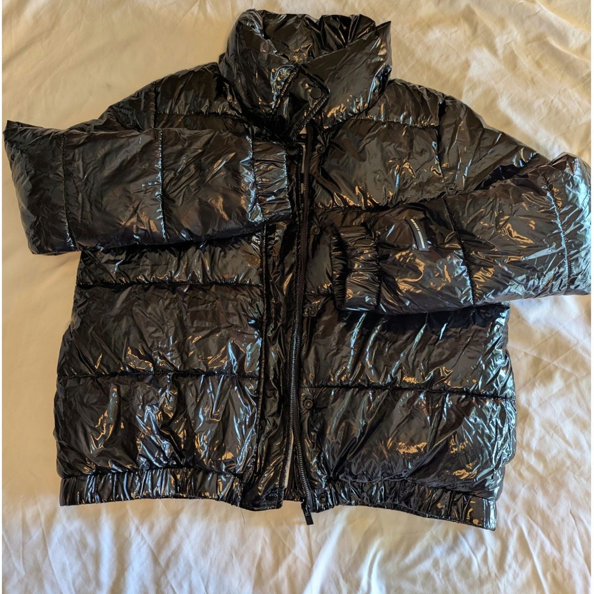 DKNY DKNY Sport Shiny Wet Look Puffer Jacket Size Large Women's Size L / US 10 / IT 46 - 1 Thumbnail