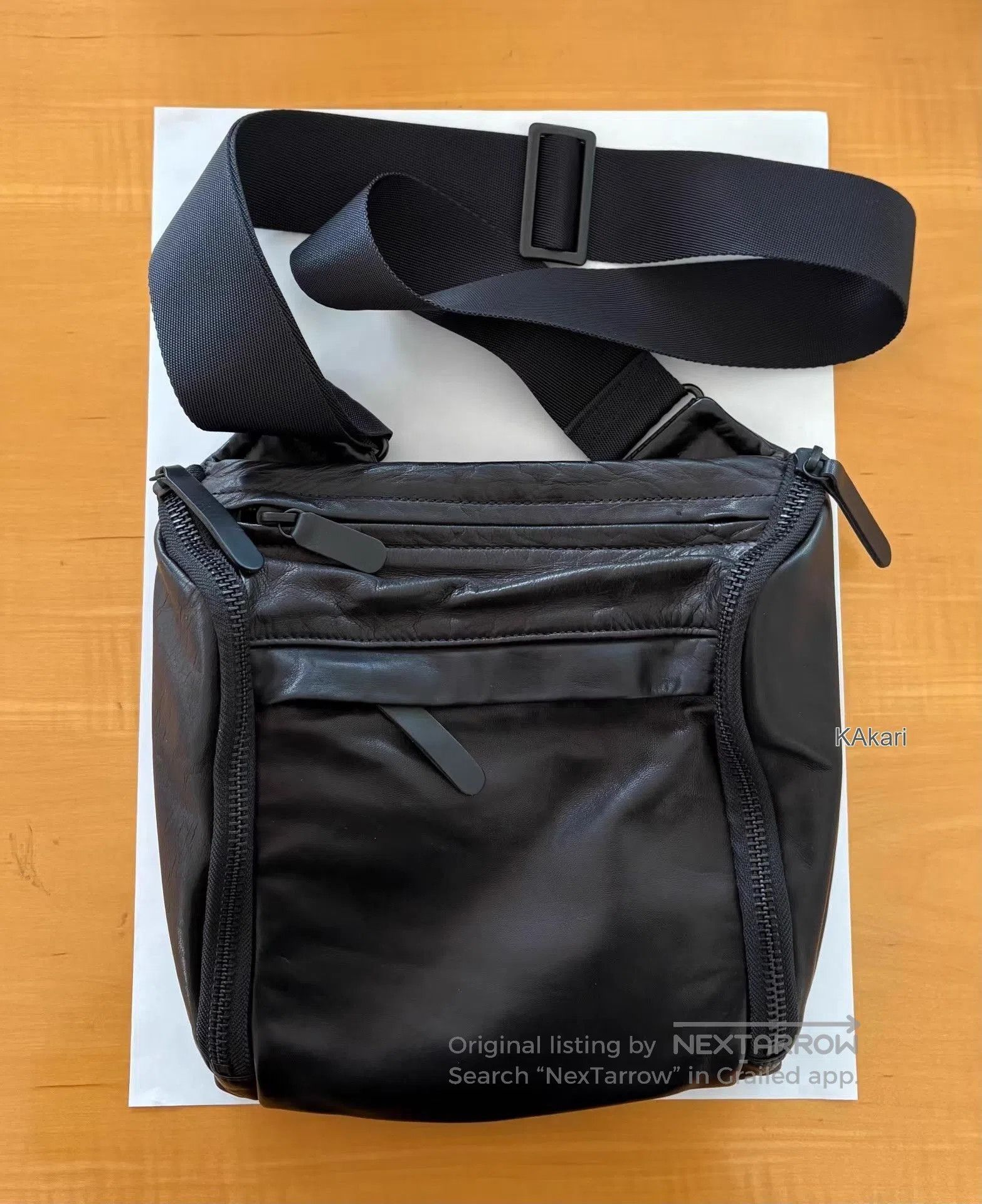 Yohji Yamamoto Black Crossbody Bag with Adjustable Strap. Size ONE SIZE - 1 Thumbnail