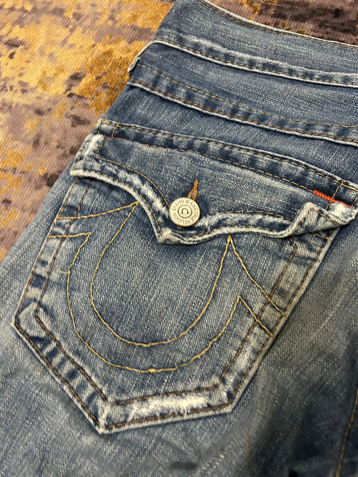 True Religion Vintage True Religion Distressed Flare Jeans Size US 31 - 13 Thumbnail