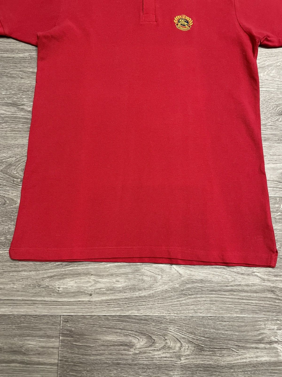 Burberry Vintage Burberrys Red Polo Shirt 90s Size US L / EU 52-54 / 3 - 3 Thumbnail
