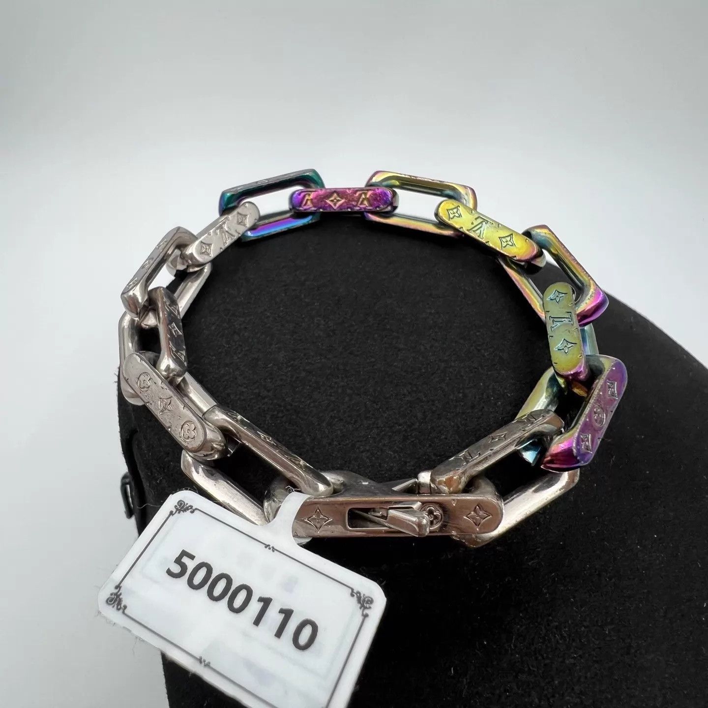 Louis Vuitton LV gradient color block cuban link necklace Size ONE SIZE - 3 Thumbnail