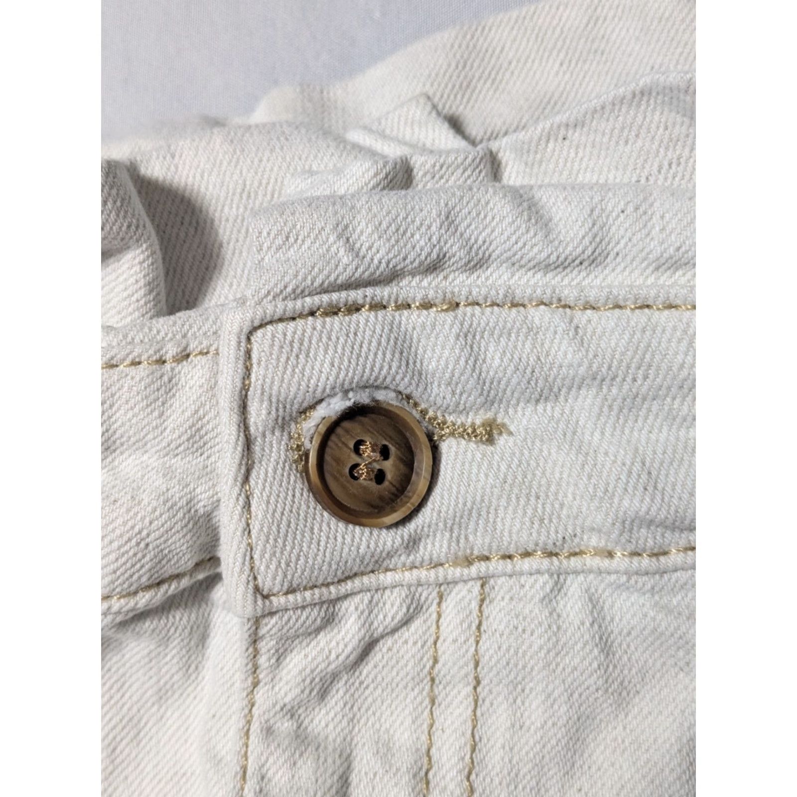 Free People FREE PEOPLE Skirt Belted 16" Paperbag Denim Linen Oatmeal Beige 8 Women Short Mini Pockets Size 30" / US 8 / IT 44 - 7 Thumbnail