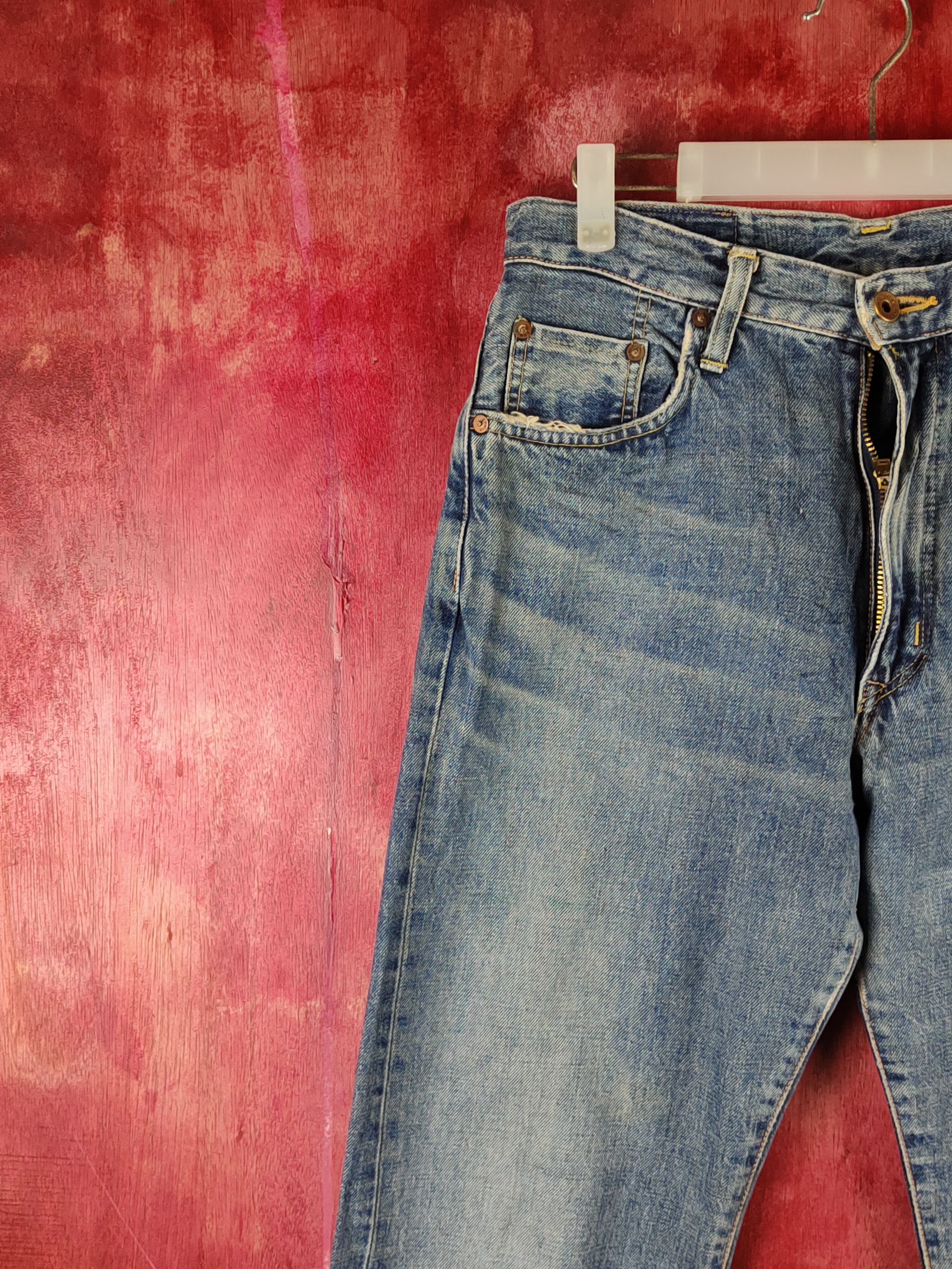 Edwin Edwin Blue Faded Distressed Ripped Jeans #S2330 Size US 30 / EU 46 - 3 Thumbnail