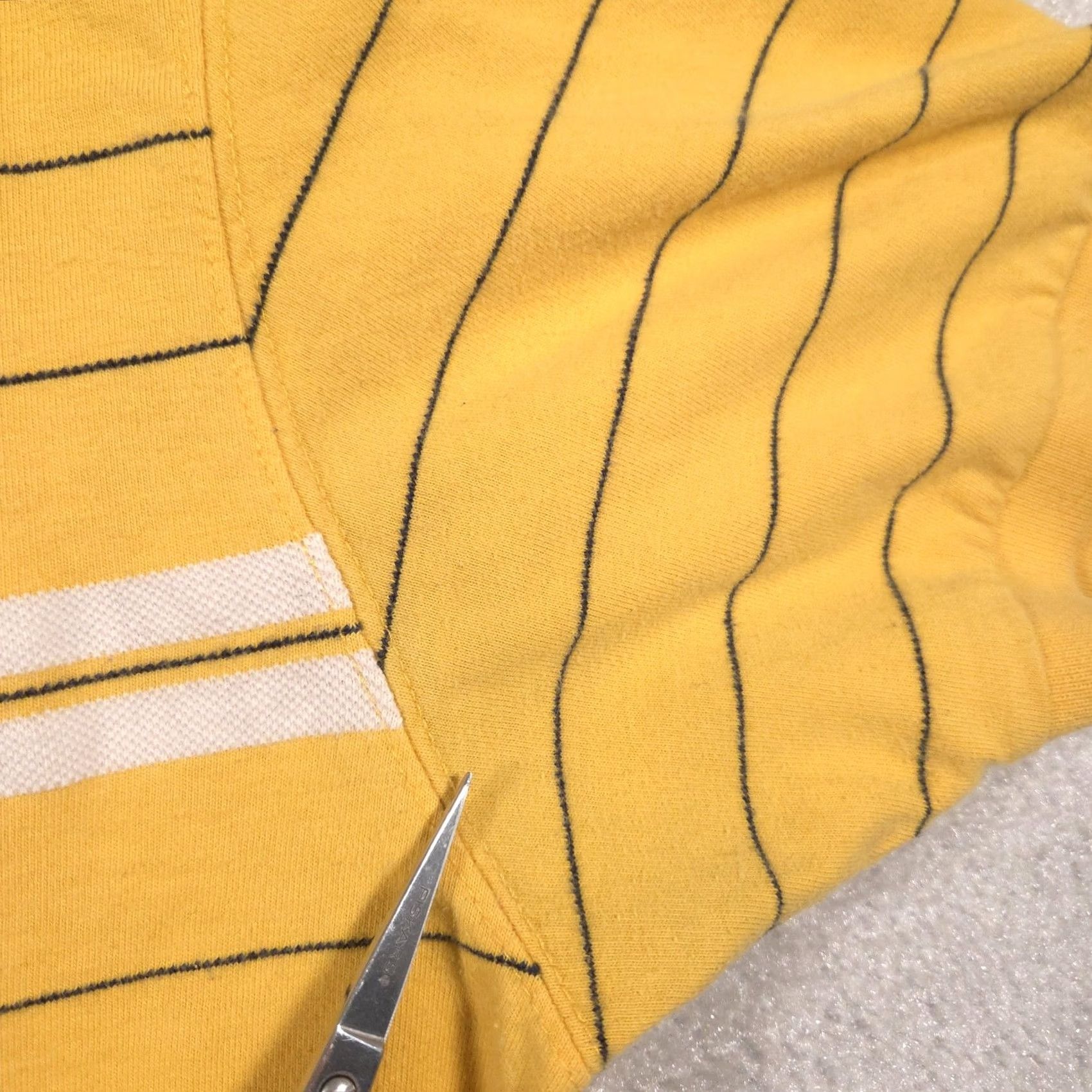 Chaps Chaps Ralph Lauren Polo Shirt Mens L Yellow Striped Embroidered Cotton Shirt Size US L / EU 52-54 / 3 - 5 Thumbnail