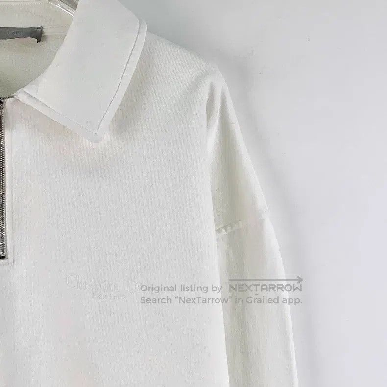 Other Dior White logo letter embroidery cotton lapel half-zipper Size US S / EU 44-46 / 1 - 3 Thumbnail