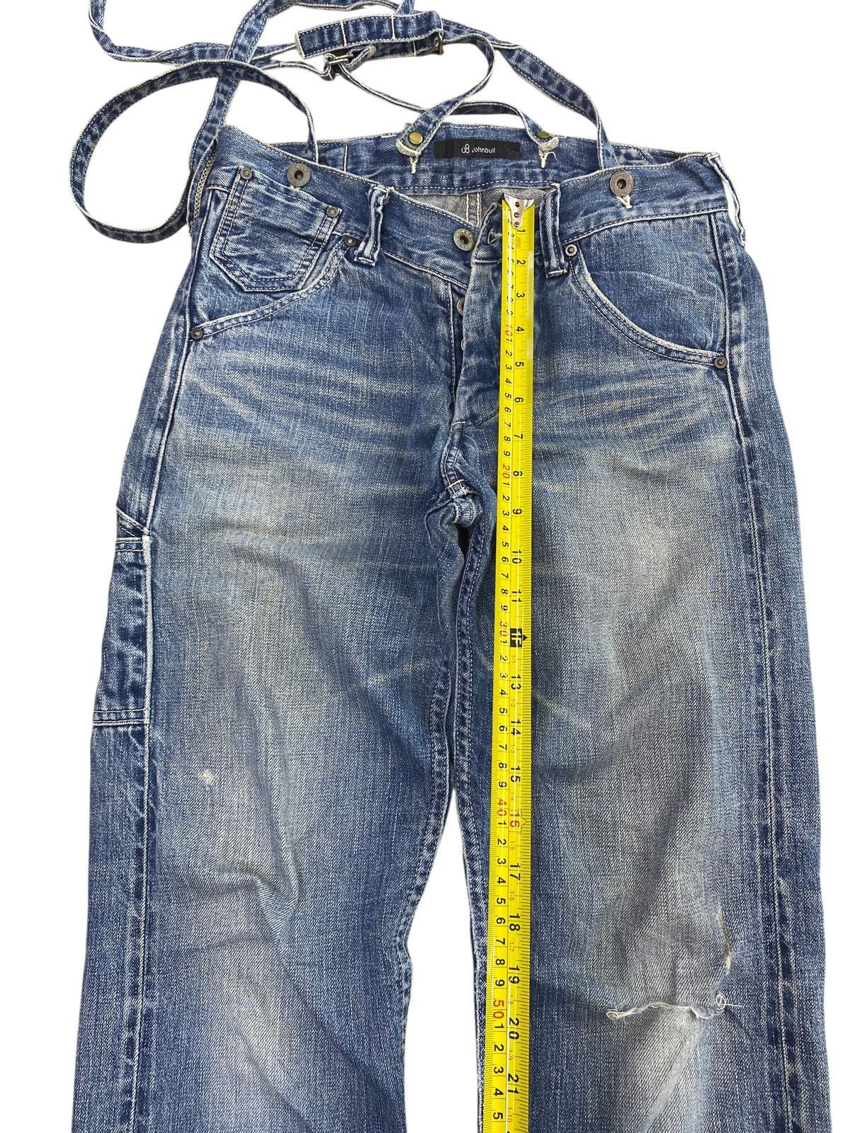 Johnbull Johnbull Light Blue Wash Style Suspenders Denim Size US 28 / EU 44 - 6 Thumbnail